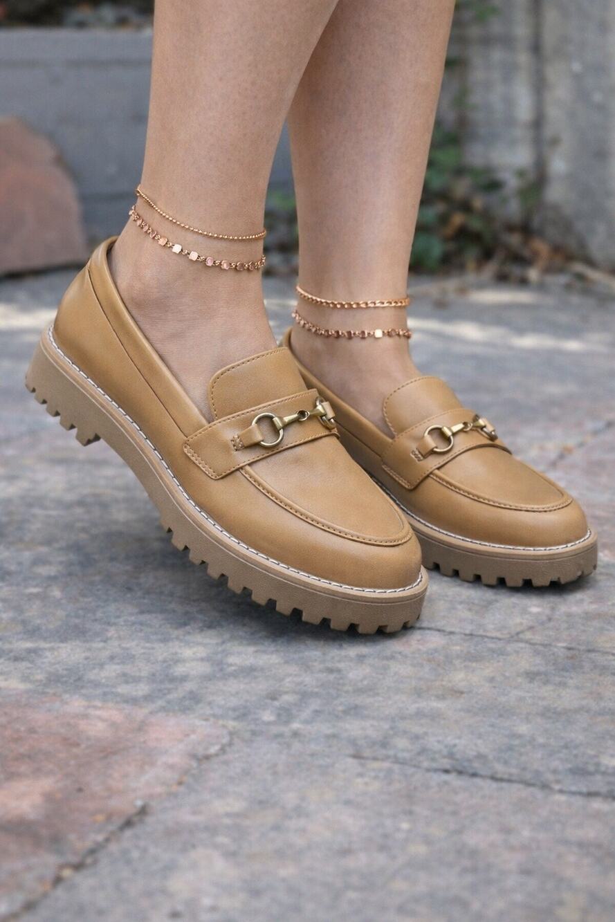 A New Day Women's Horse bit Danica Platform Loafers shoes Size 11 Nude